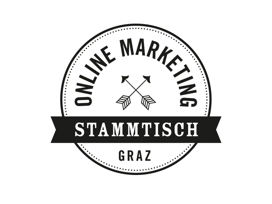 Online Marketing Stammtisch Graz Illustration eines barrierefreien Newsletters mit einem Mann, Megafon und Lapto